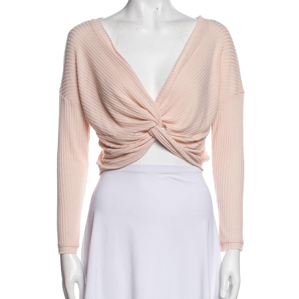 ASTR the Label Twist Bust Crop Top Sweater